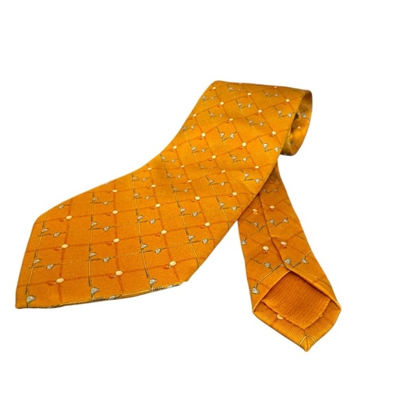 Dunhill Other - Dunhill Orange Silk Golf Tie